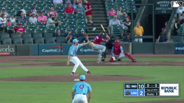 Termarr Johnson homers (8) on a fly ball to right field.