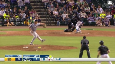 Roni Cabrera singles on a ground ball to center fielder Slater de Brun. JC Vanek scores. Roni Cabrera to 2nd.