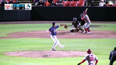 Nick Biddison singles on a line drive to center fielder Elis Cuevas. Brock Vradenburg scores. Carter Mathison to 3rd.