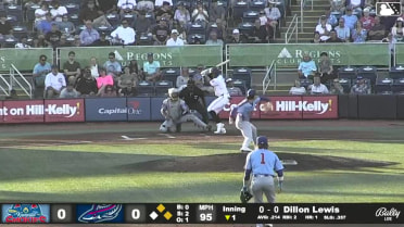 Dillon Lewis homers (2) on a fly ball to center field. Fenwick Trimble scores. Ryan Ignoffo scores.