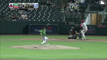 Blaze Jordan homers (3) on a line drive to left center field. Leo Bernal scores.