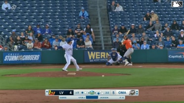 Brett Harris singles on a ground ball to center fielder Drew Waters. Cade Marlowe scores.
