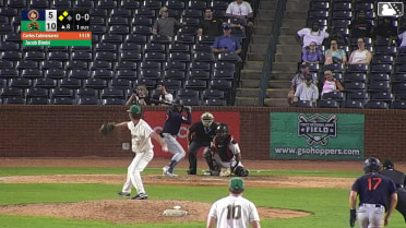 Carlos Colmenarez singles on a ground ball to center fielder Edward Florentino. Tony Santa Maria scores.