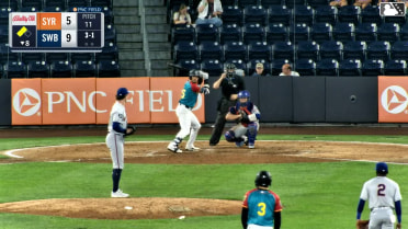 J.C. Escarra singles on a ground ball to right fielder MJ Melendez. Duke Ellis scores. George Lombard Jr. to 3rd.