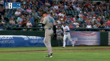 Emmett Olson fans nine over five no-hit innings