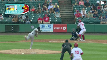 Griffin Burkholder singles on a line drive to center fielder Jackson Lovich. Brady Day scores. Austin Murr out at 3rd on the throw, center fielder Jackson Lovich to pitcher Franyer Herrera to third baseman Hans Montero.