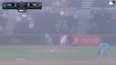 Adrian Placencia homers (5) on a fly ball to right field.