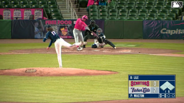 Daylen Lile swats his first homer of the year