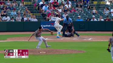 Orlando Martinez singles on a ground ball to center fielder Jared Sundstrom. Frainyer Chavez scores.