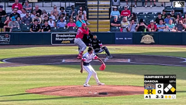 Nathan Humphreys homers (10) on a fly ball to right center field. Alirio Ferrebus scores.