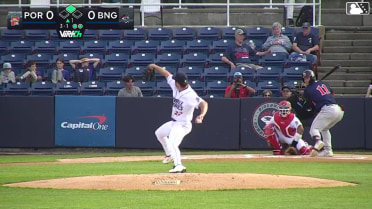 Brooks Brannon singles on a ground ball to right fielder Jose Ramos. Marvin Alcantara scores.