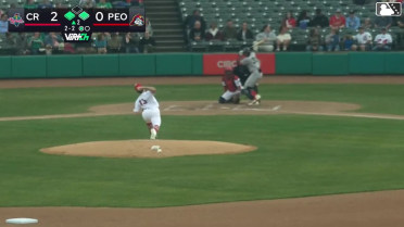 Andy Lugo out on a sacrifice fly to center fielder Won-Bin Cho. Quinn McDaniel scores.