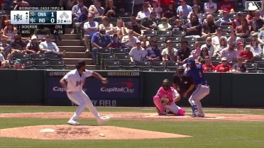 Dustin Dickerson strikes out swinging.