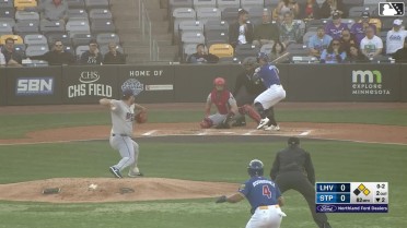 Tanner Schobel doubles (2) on a ground ball to right fielder Bryan De La Cruz. Emmanuel Rodriguez scores. Orlando Arcia to 3rd.