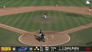 Caden Bodine singles on a sharp line drive to center fielder Ethan O'Donnell. Gregory Barrios scores.