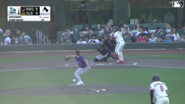 Yolmer Sánchez doubles (11) on a sharp line drive to left fielder Zac Veen. Jeimer Candelario scores. Trey Mancini scores.