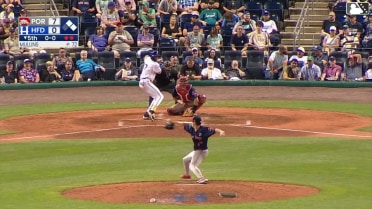 Andy Perez singles on a ground ball to center fielder Nelly Taylor. GJ Hill scores. Roc Riggio to 2nd.