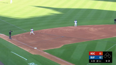 Davis Schneider flashes the glove at third base
