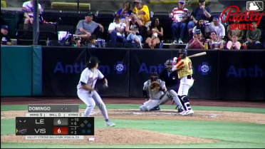 Enyervert Perez homers (6) on a fly ball to left center field. JD Dix scores.