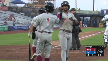 Eric Brown Jr. lifts a two-run home run to left field