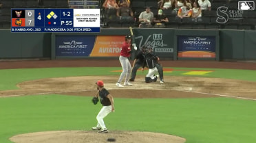Dustin Harris singles on a line drive to right fielder Jack Winkler. Mason McCoy scores. Nick Pratto to 3rd.