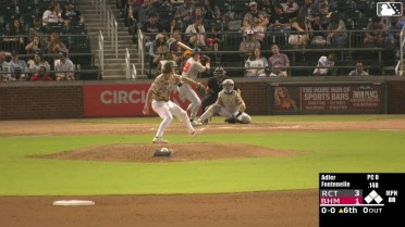 Cole Fontenelle homers (1) on a fly ball to right field.