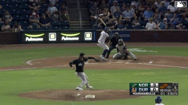 Brandon Young In play, run(s) to Raynel Delgado