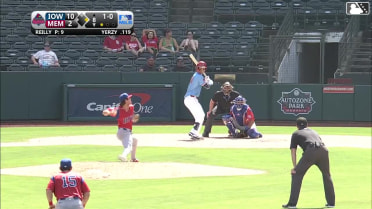 Andy Yerzy homers (1) on a fly ball to right center field. Ramon Mendoza scores.