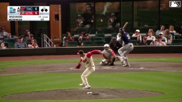Weston Wilson singles on a sharp line drive to center fielder Nelson Rada. Ryan Bliss scores. Victor Labrada to 2nd.