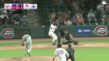 Yophery Rodriguez doubles (24) on a sharp line drive to right fielder George Wolkow. Luke Heyman scores. Isaiah Jackson scores.