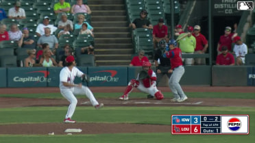 Jared Lyons In play, run(s) to Eric Yang