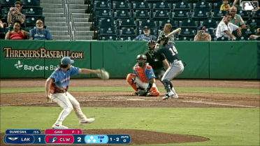 Nick Dumesnil strikes out swinging.