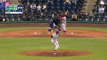 Dylan Campbell singles on a line drive to left fielder Zach Kokoska. Raylin Heredia scores. Austin Murr to 2nd.
