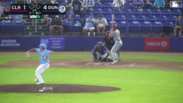 Matthew Ferrara triples (2) on a line drive to center fielder Dariel Ramon.