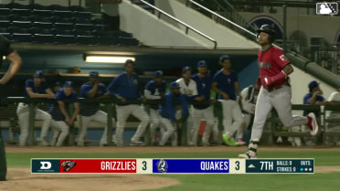 Roldy Brito's first Single-A home run