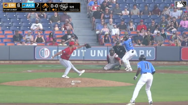 Alfonsin Rosario singles on a ground ball to center fielder Seth Stephenson. Jaison Chourio scores. Alfonsin Rosario to 2nd.