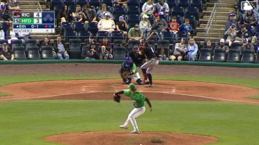 Jonah Cox homers (1) on a fly ball to left center field.