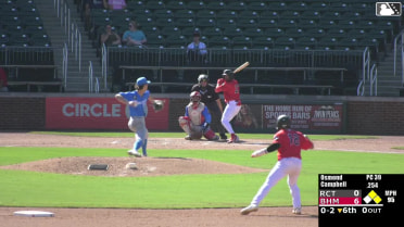 Dylan Campbell singles on a ground ball to right fielder Eddie Micheletti Jr. Jose Colmenares scores. Jordan Sprinkle to 3rd.