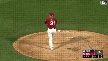 Jhonathan Diaz collects his final K in the 5th inning