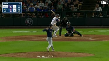 Core Jackson singles on a ground ball to shortstop Eric Snow. Cole Gabrielson scores.