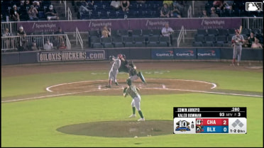 Edwin Arroyo's third Double-A homer