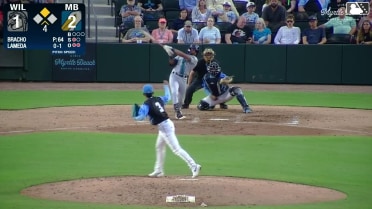 Luis Lameda singles on a line drive to left fielder Darlyn De Leon. Pedro Ibarguen scores.