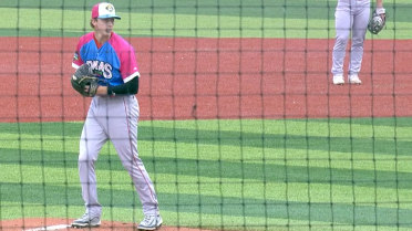 John Holobetz's first strikeout for High-A Greenville