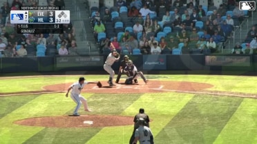 Matthew Ellis grounds out, shortstop Adrian Rodriguez to first baseman Modeifi Marte. Felnin Celesten scores. Josh Caron to 3rd.