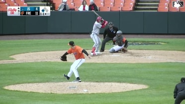 Carter Mathison grounds out sharply, shortstop Wehiwa Aloy to first baseman Victor Figueroa. Devin Saltiban scores.