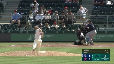 Jonah Bride homers (9) on a fly ball to left center field.