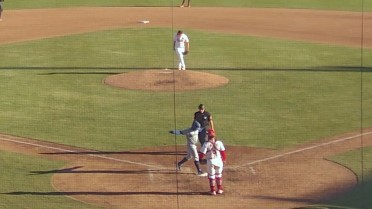 Adrian Pinto hits his first homer of the Fall League