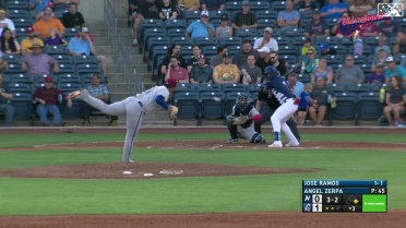 Angel Zerba records his fifth strikeout 