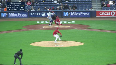 Ronny Mauricio homers (5) on a line drive to center field. Ji Hwan Bae scores.