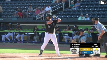 Blake Burke triples (2) on a ground ball to right fielder Jhon Diaz. Dylan O'Rae scores.